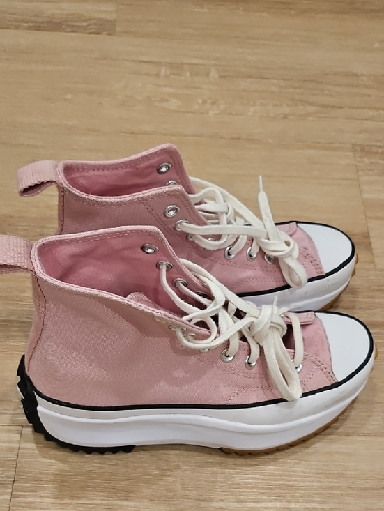 Converse Pink High Top Canvas Sneakers - Picture 4 of 11
